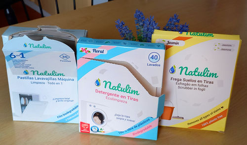 Customer photo review of Eco-Tiras de Detergente 40 lavados Natulim