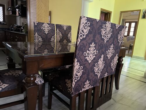 Customer photo review of Magic Universal Chair Cover - Black & Beige Ethnic.