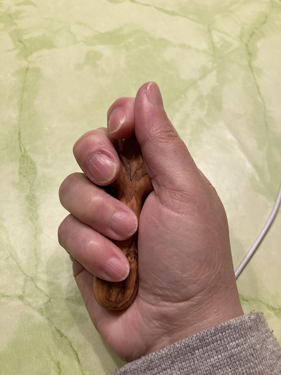 Customer photo review of Personalisiertes Kreuz Handschmeichler mit Gravur