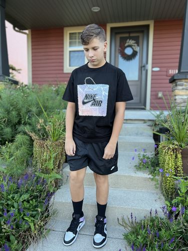 Customer photo review of Hang Tag Unisex Tops - Air Jordan 1 Skyline