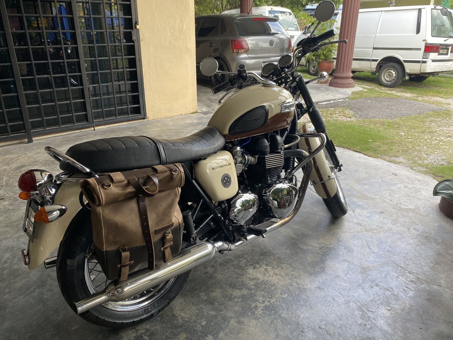 Customer photo review of backpack pannier - classic roll top