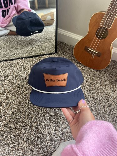 Customer photo review of Custom Leather Patch Rope Hat