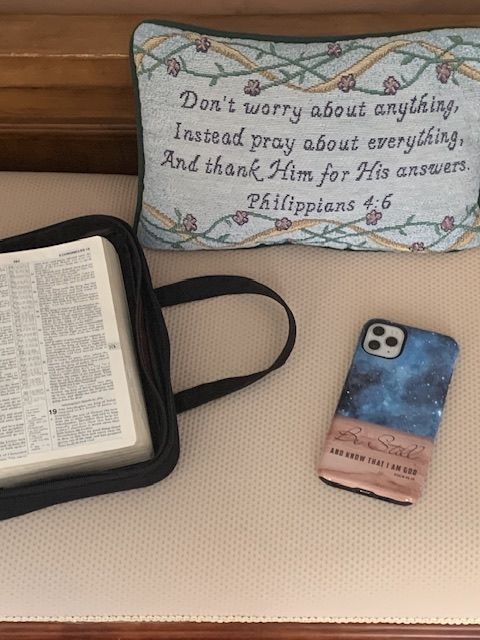 Customer photo review of Be still and know that I am God Psalm 46:10 Bible verse phone case