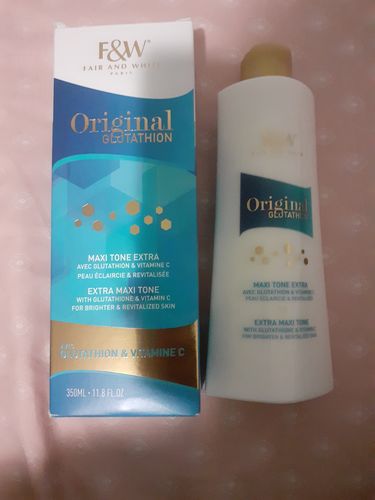 Customer photo review of Fair and White Glutathion Extra Maxi Tone Lotion / 11.83 fl oz