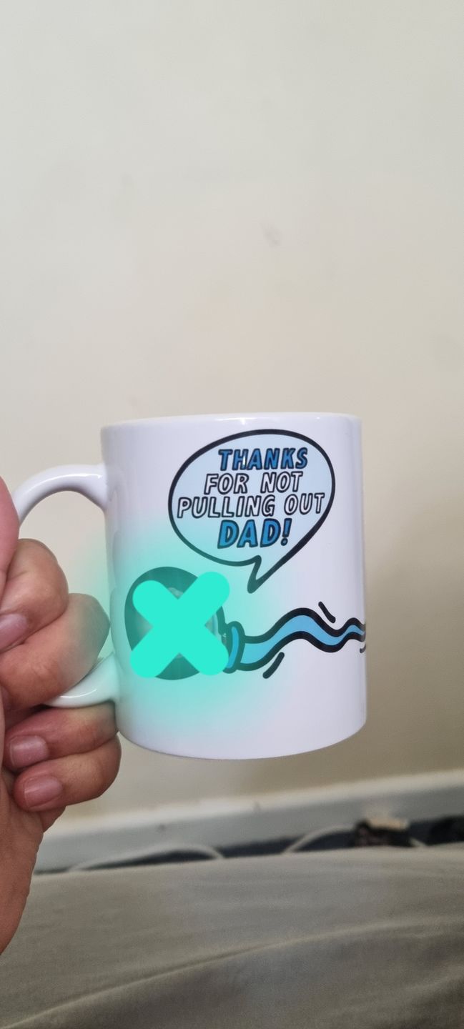 Customer photo review of Happy Swimmer Dad 💦 - Personalised Coffee Mug