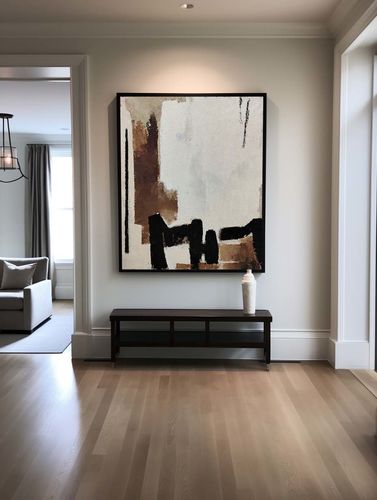 Customer photo review of Black And Brown Minimalist Painting #ABAS56