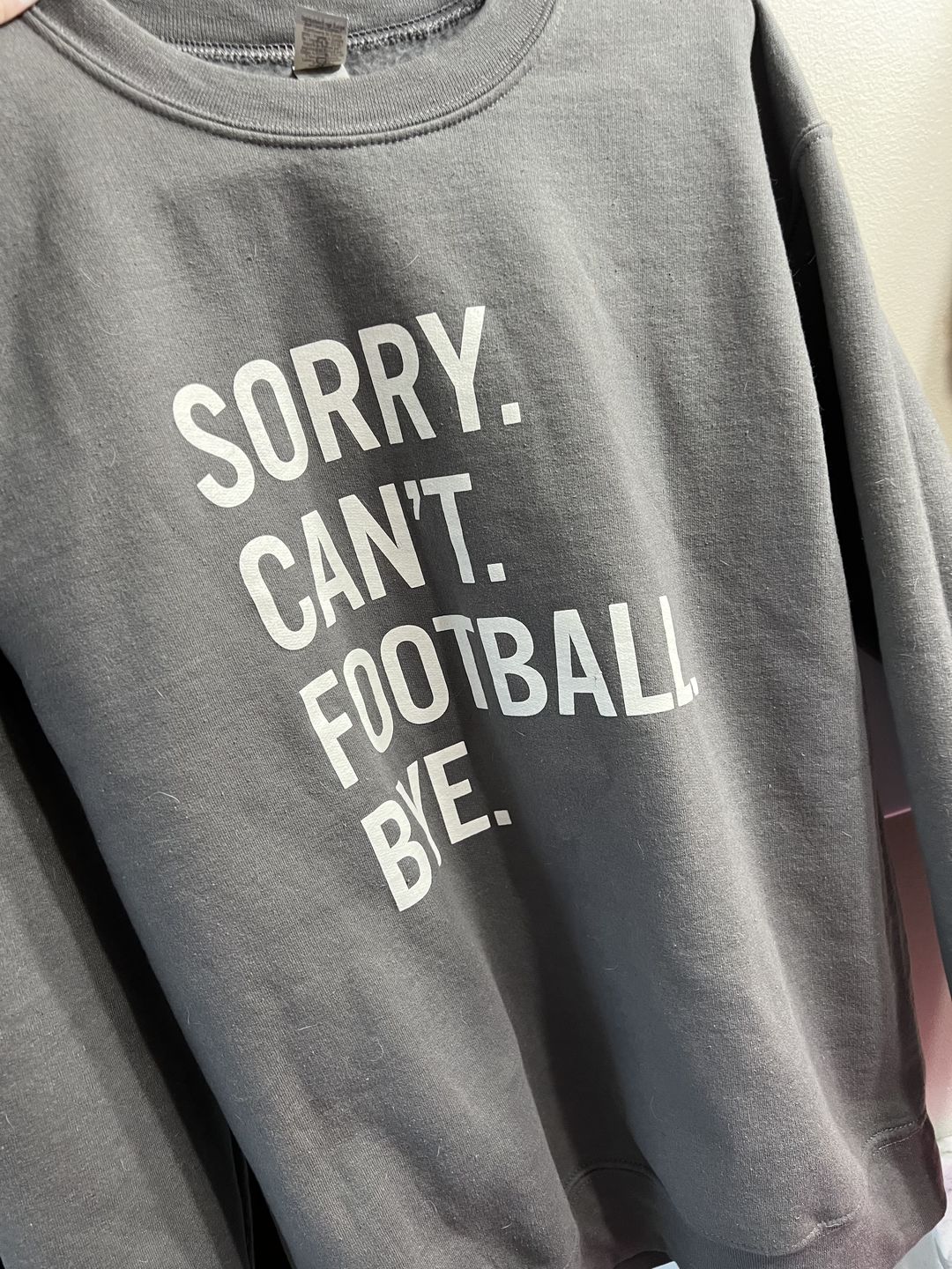 Customer photo review of Sorry Can't Football Bye