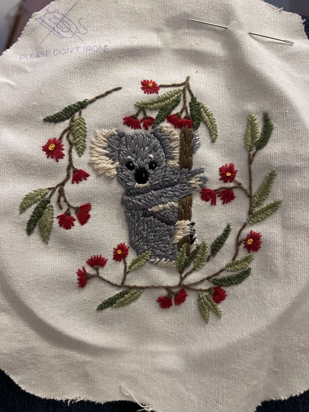 Customer photo review of Baby Koala Embroidery Kit