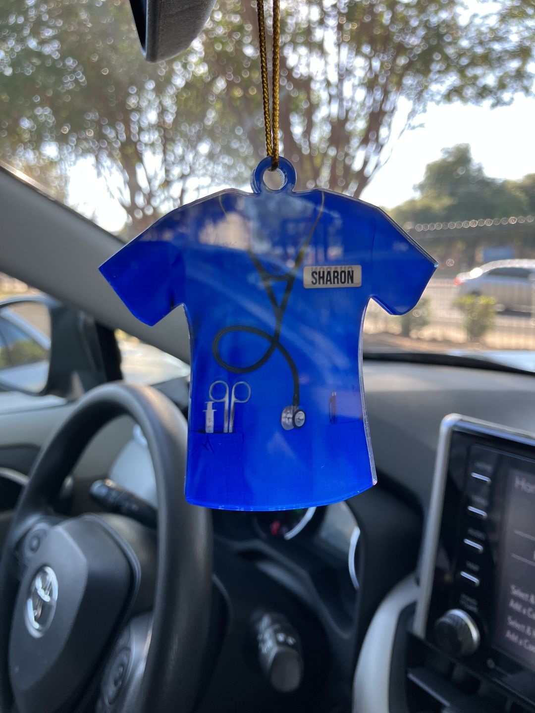 Customer photo review of Personalized Nurse Scrubs - Gift for Nurse Ornament