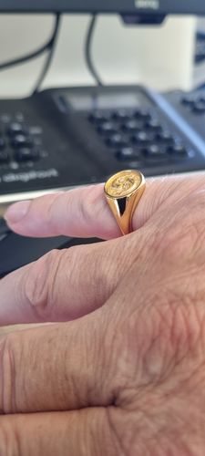 Customer photo review of Pisces Small Signet Ring