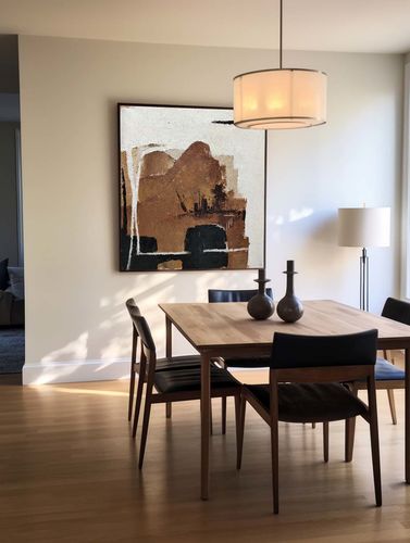 Customer photo review of Black And Brown Minimalist Painting #ABAS55