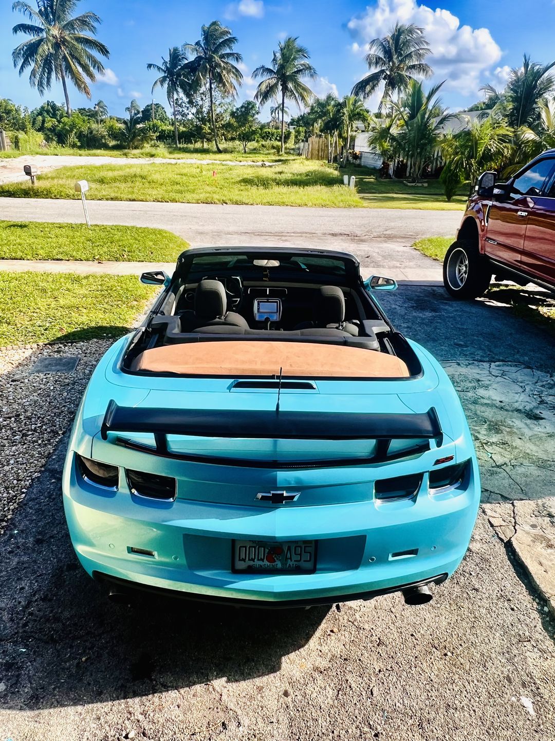 Customer photo review of Candy Metallic Neon Ice Blue Vinyl Wrap