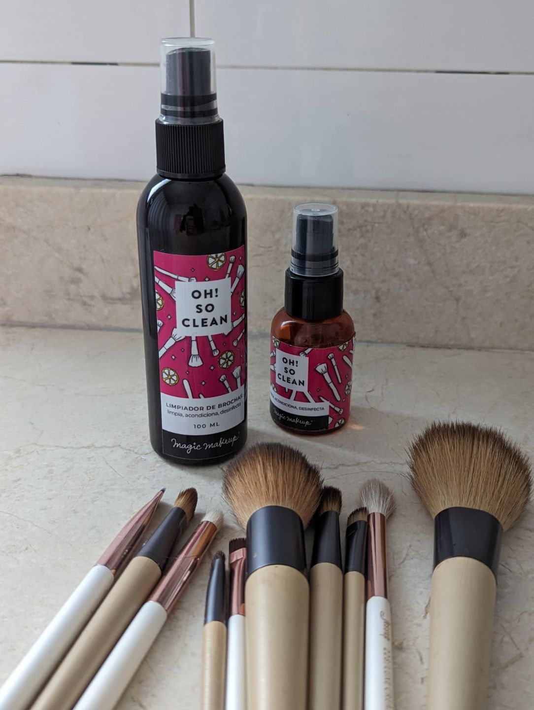 Customer photo review of Pack Pyme Lover  (2 limpiadores 100ml + travel size REGALO)