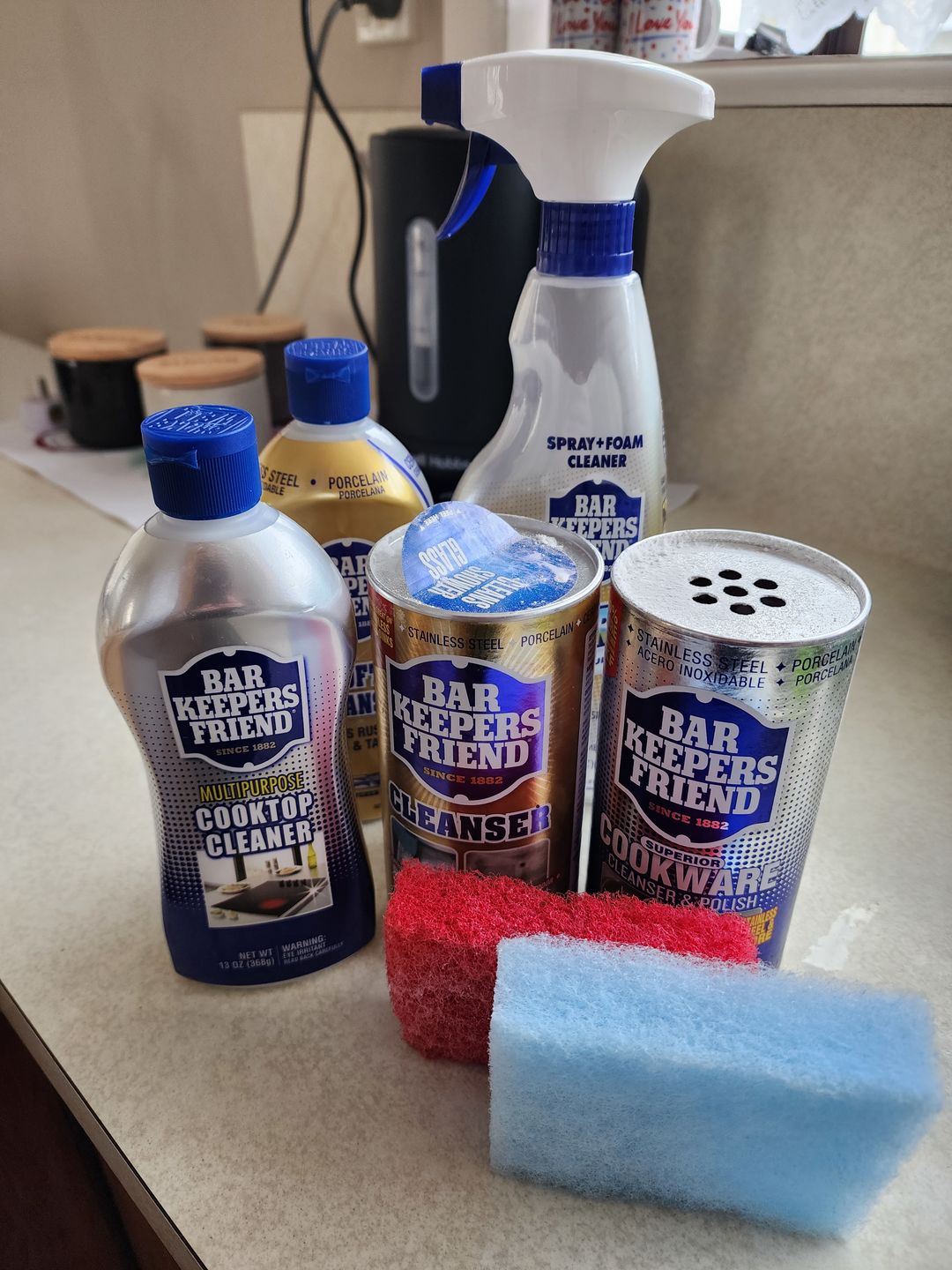 Customer photo review of Bar Keepers Friend 5 Piece Spring Cleaning Kit