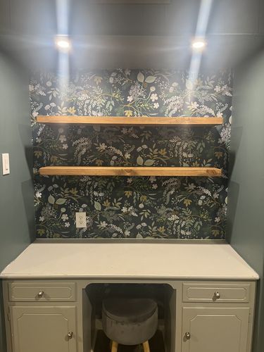 Customer photo review of Rustic Floating Shelves