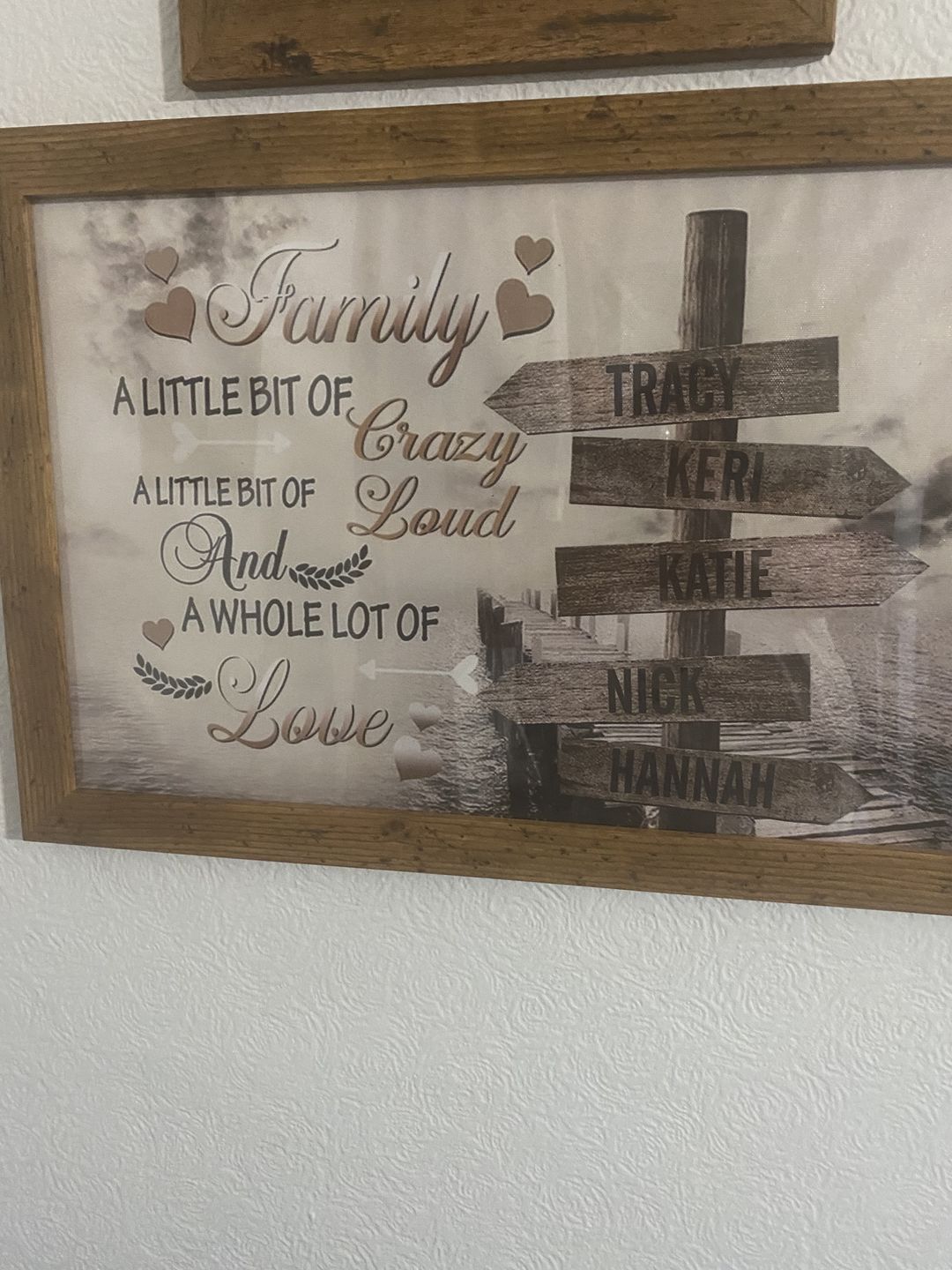 Customer photo review of Family A Little Bit Of Crazy - Personalized Canvas - Gift For Family
