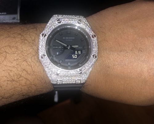 Customer photo review of 7.75 Carat Moissanite Bust Down Casio G Shock