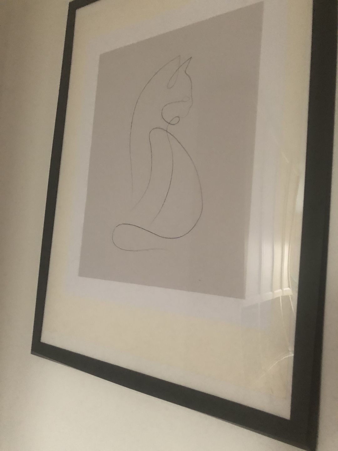 Customer photo review of Line Art Poster Katze