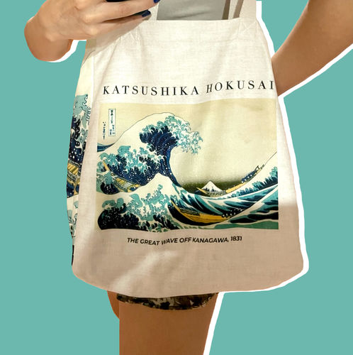 Customer photo review of The Great Wave off Kanagawa Bez Çanta