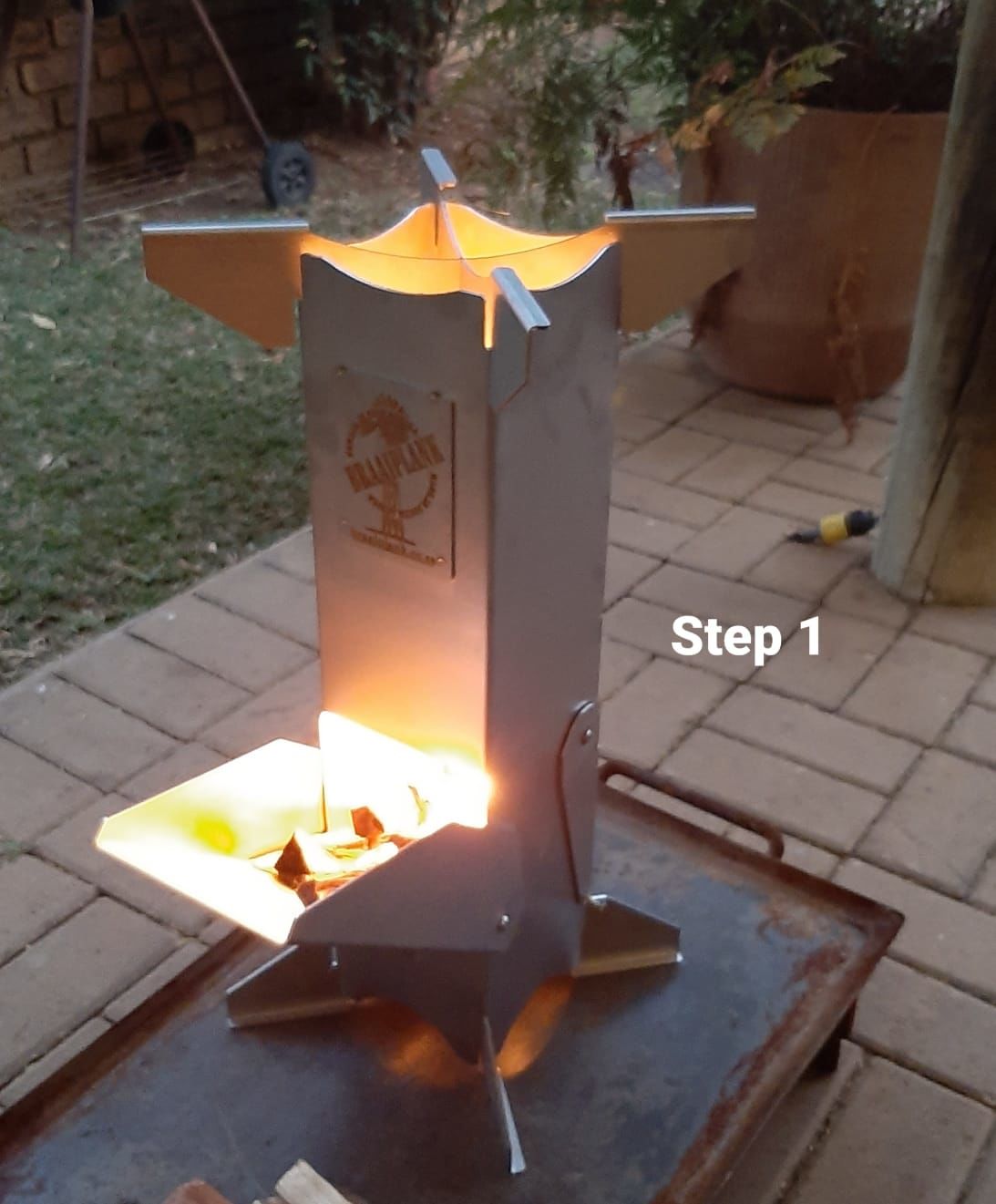 Customer photo review of BraaiPlank™ ROCKETSTOVE+ with Carry Bag.