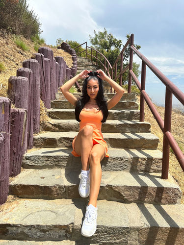 Customer photo review of The Play Dress / Peach