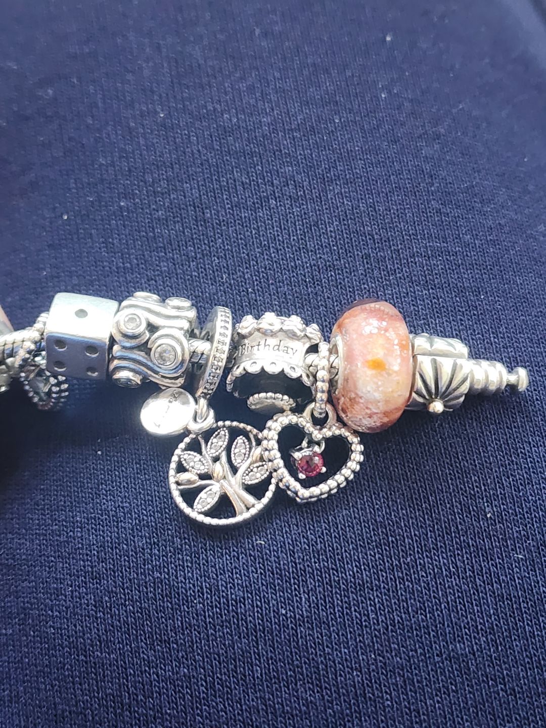 Customer photo review of Glass Cremation Bead - Pandora Compatible