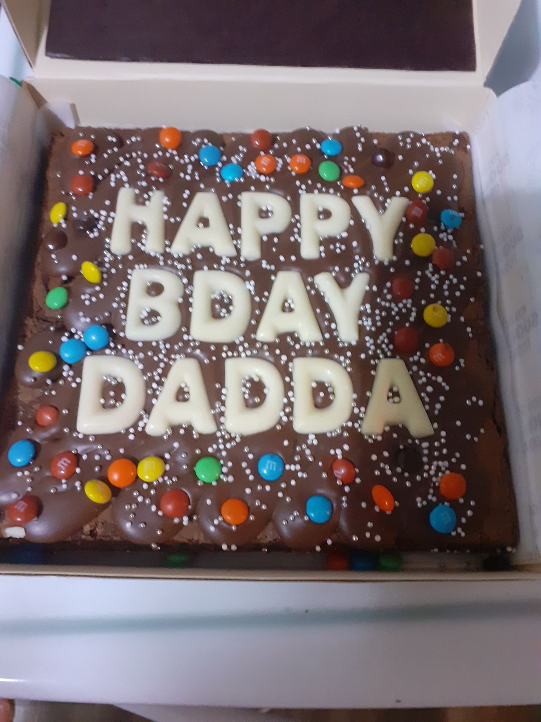 Customer photo review of OG custom message brownie
