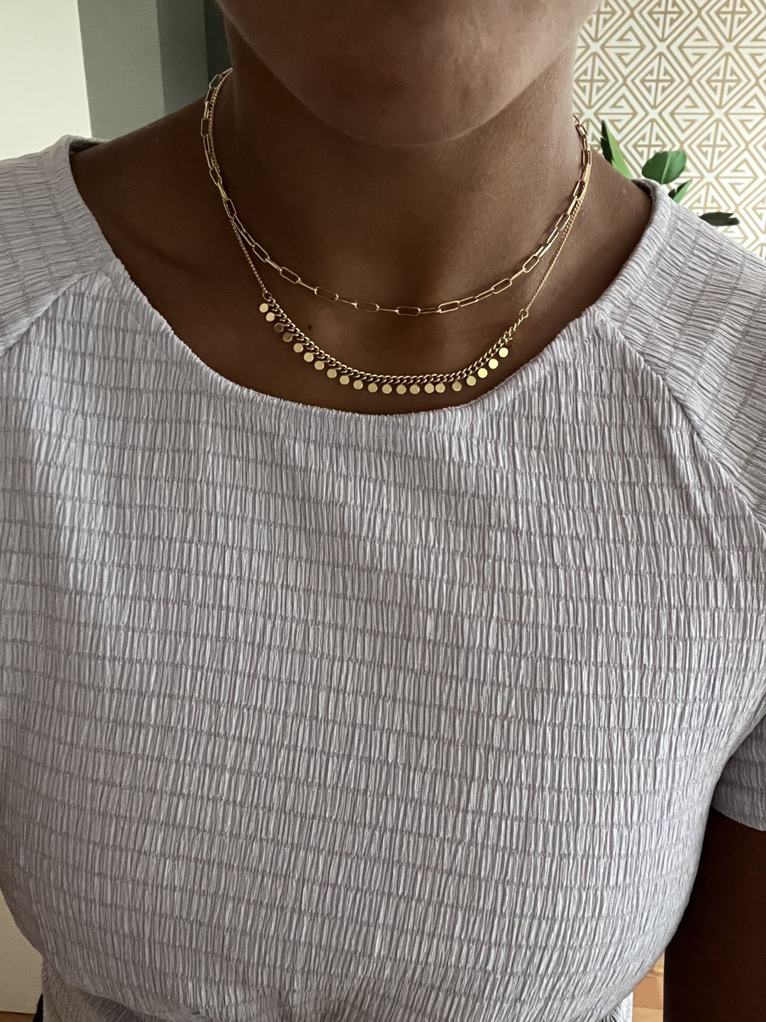 Customer photo review of Paperclip Link Chain Necklace 3mm