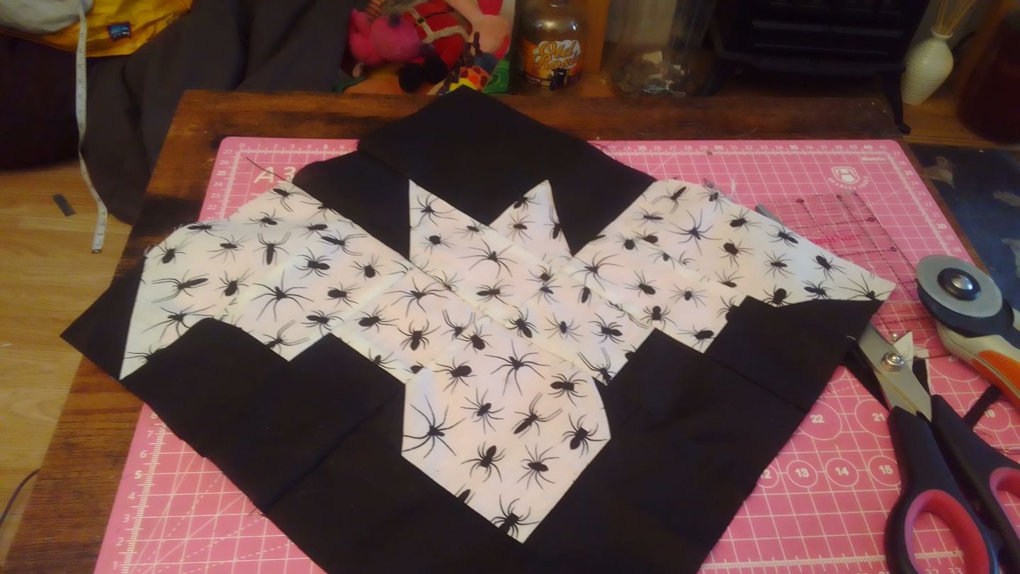 Customer photo review of All Over Spiders Polycotton Fabric