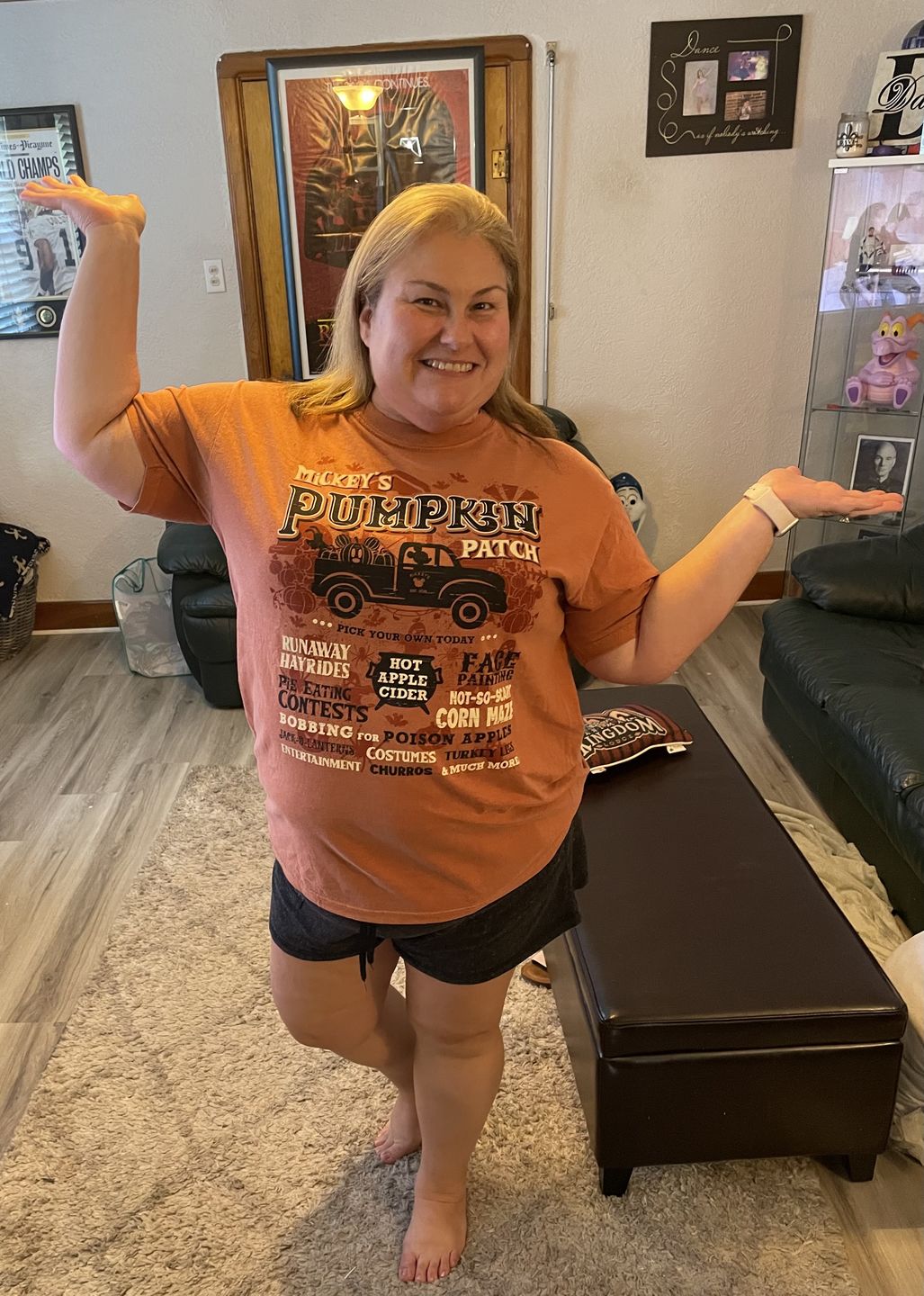 Customer photo review of Mickey's Pumpkin Patch Shirt