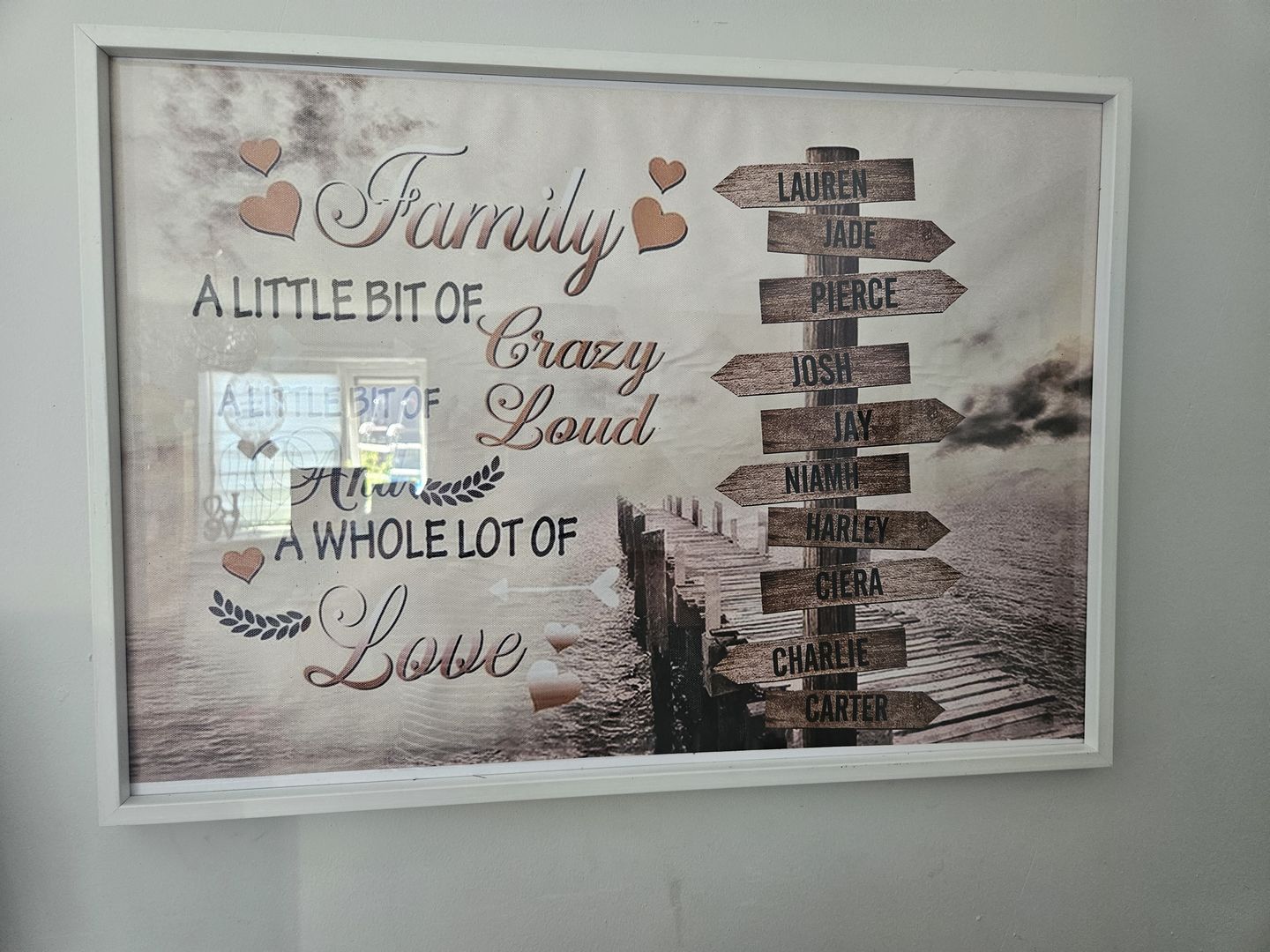 Customer photo review of Family A Little Bit Of Crazy - Personalized Canvas - Gift For Family