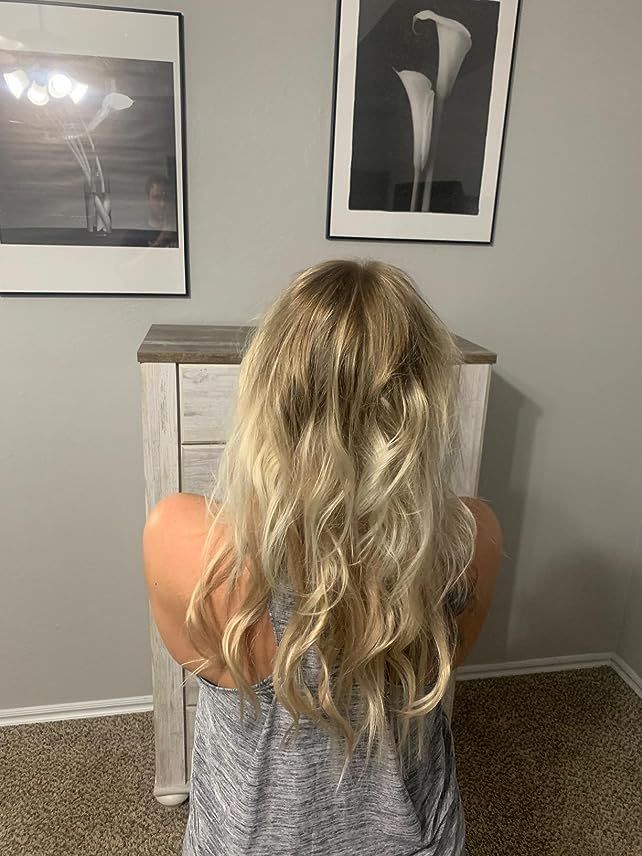 Customer photo review of Full Shine Lace Wig Toppers 3*5 Inch Lace Base Hairpiece For Women Balayage #3/8/22
