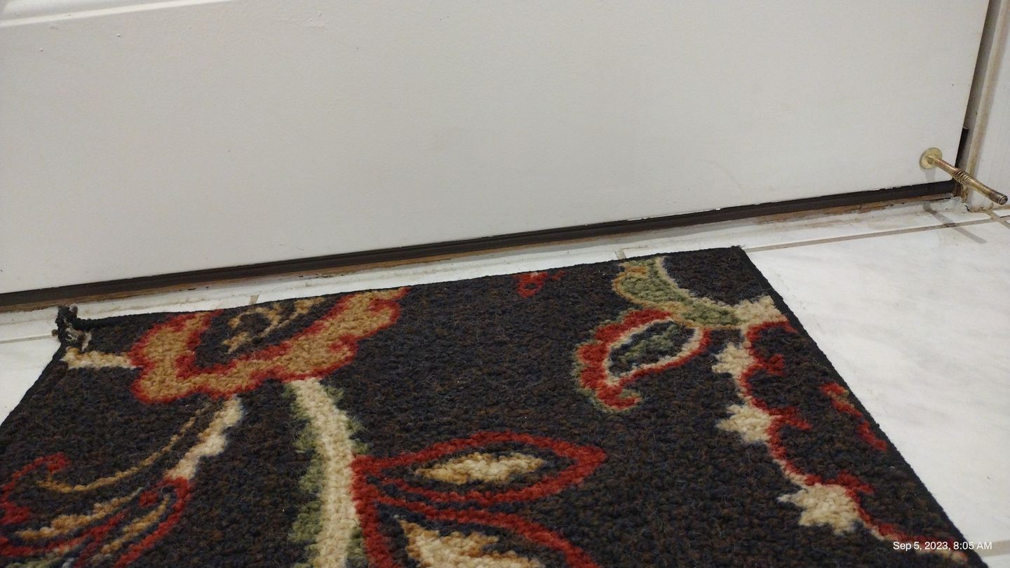 Customer photo review of 36" Pease Slide-On Steel Door Sweep