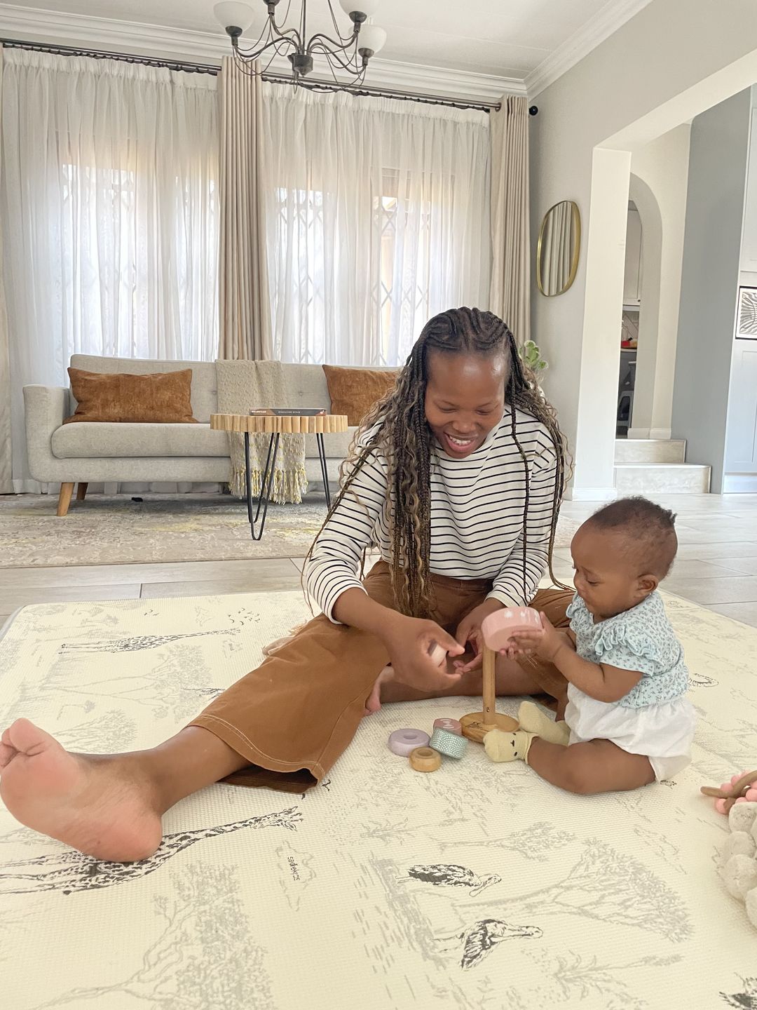 Customer photo review of Safari Toile/ Dune Play Mat