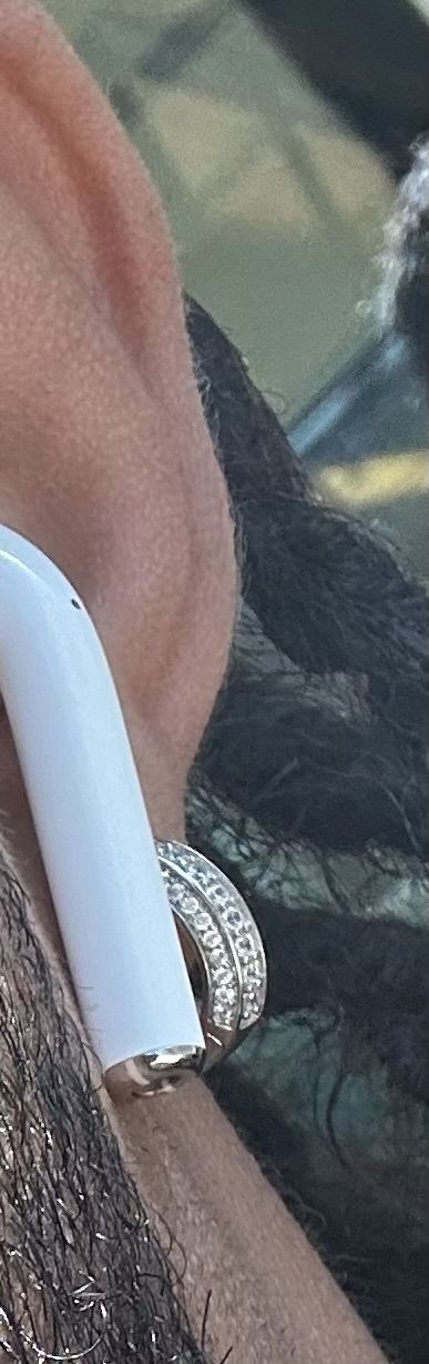 Customer photo review of FROSTIES EARRINGS. - WHITE GOLD