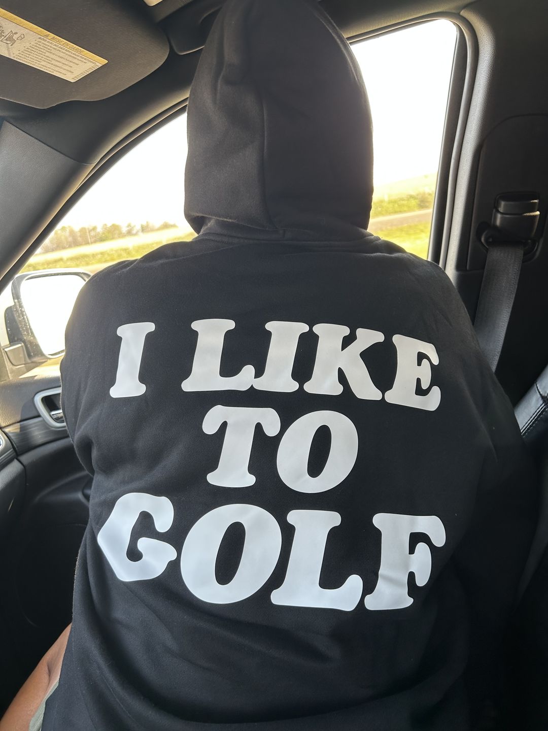 Customer photo review of I Like To Golf Hoodie