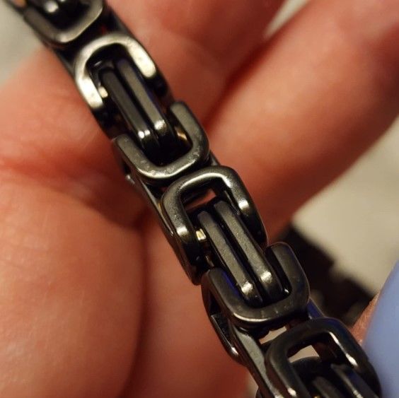Customer photo review of To My Son Cuban Twist Steel Bracelet | Love Mom