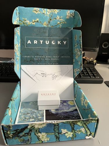Customer photo review of Van Gogh Starry Night Tablo Tasarım İnce Yüzük