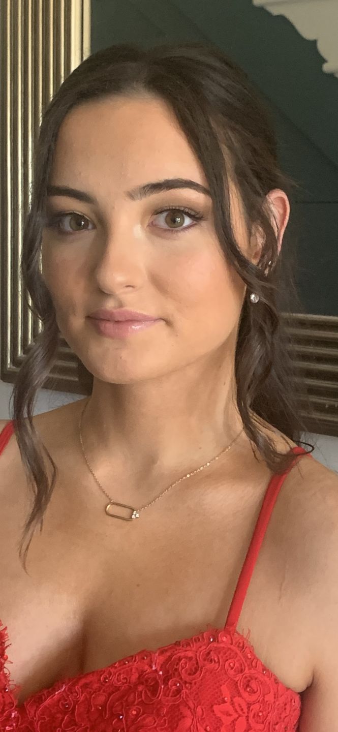 Customer photo review of Rose Circle Necklace