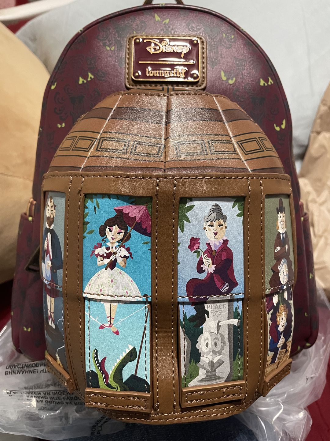 Customer photo review of Loungefly Disney Haunted Mansion Moving Portraits Mini Backpack - Preorder