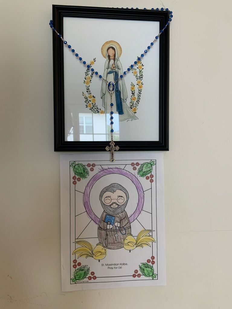 Customer photo review of August Saints Coloring Sheets - Digital Download