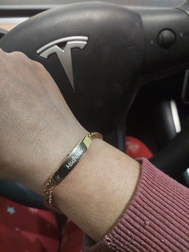 Customer photo review of Franco Link ID Urn Bracelet | 4MM