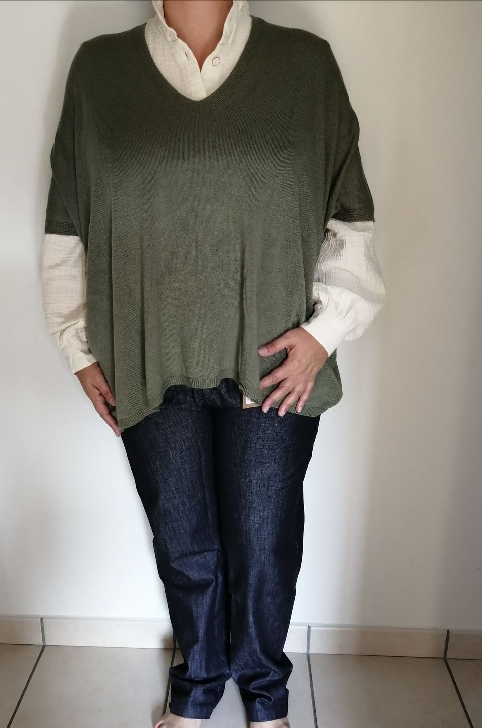 Customer photo review of Pantalon Marcus - Jean de coton bleu nuit