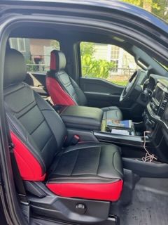 Customer photo review of 2021-Up Ford F-150 Premium Custom Leather Seat Covers