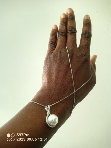 Customer photo review of Collier avec pendentif perle