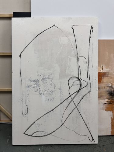 Customer photo review of White Minimalist Painting #ABAV182