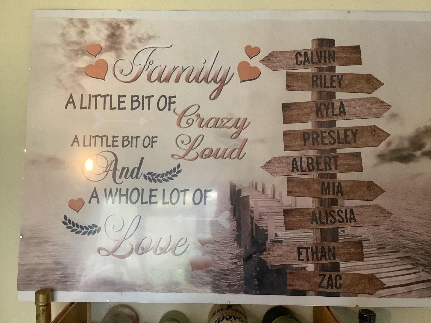 Customer photo review of Family A Little Bit Of Crazy - Personalized Canvas - Gift For Family
