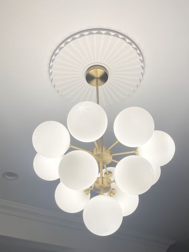 Customer photo review of Milky Glass Cluster Bubble Chandelier