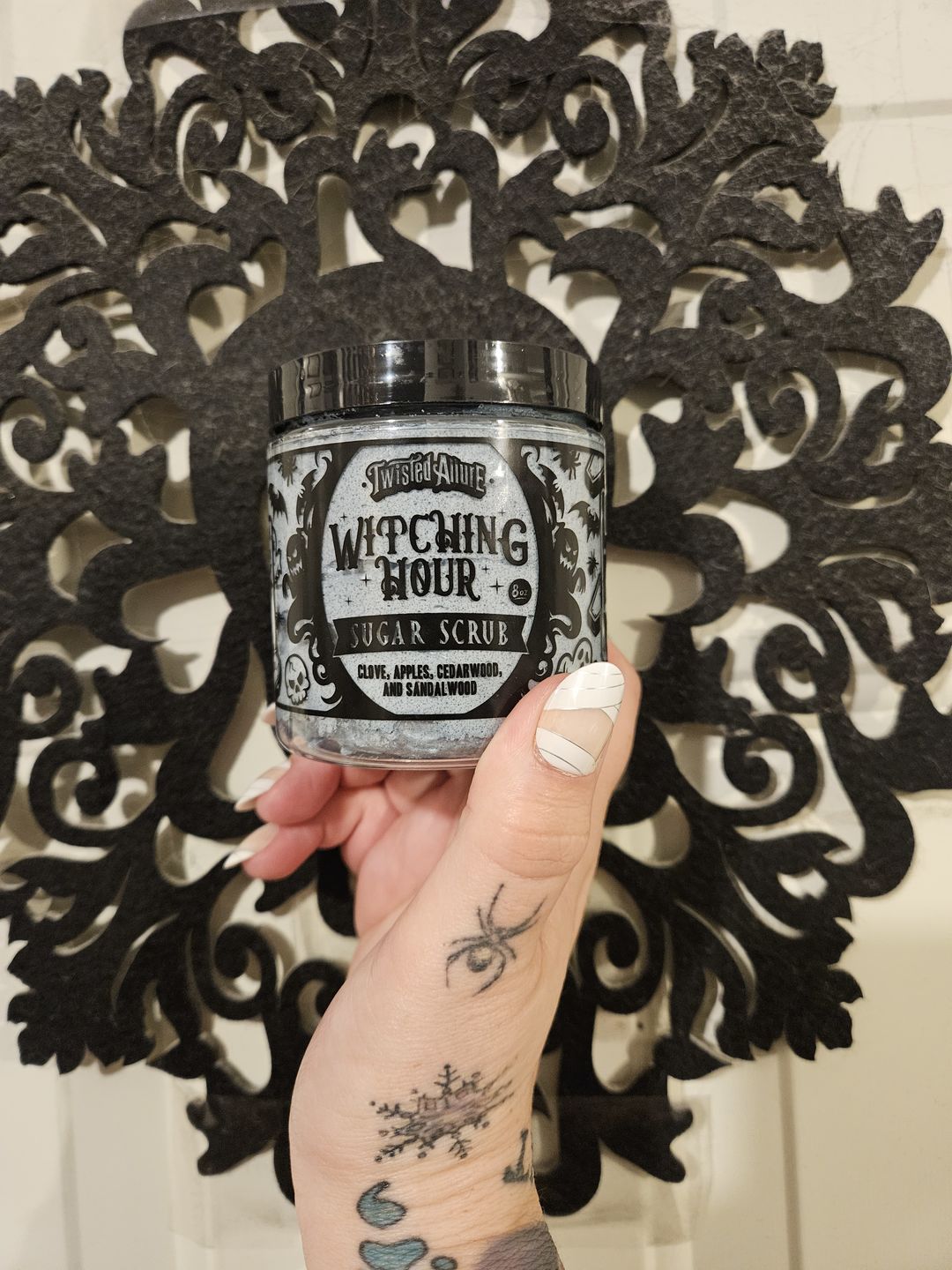 Customer photo review of The Witching Hour  Sugar Scrub (Clove, Sandalwoods & Apples)