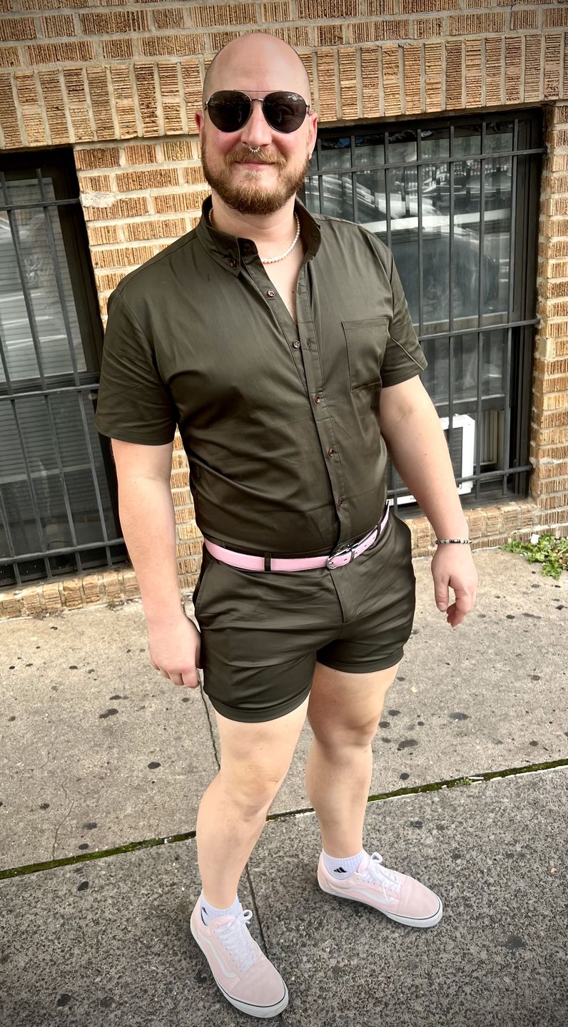 Customer photo review of Olive Mens Romper